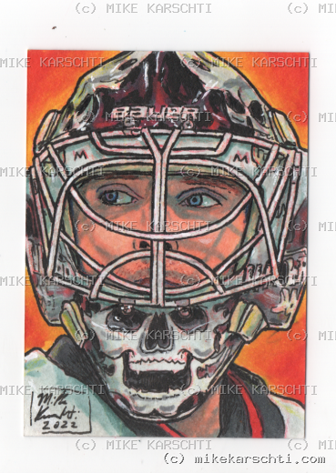 Custom hand-drawn trading card #16 by Mike Karschti