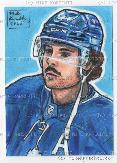 Custom hand-drawn trading card #17 by Mike Karschti