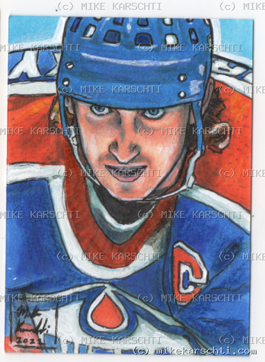 Custom hand-drawn trading card #19 by Mike Karschti