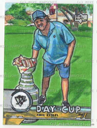 Custom hand-drawn trading card #21 by Mike Karschti
