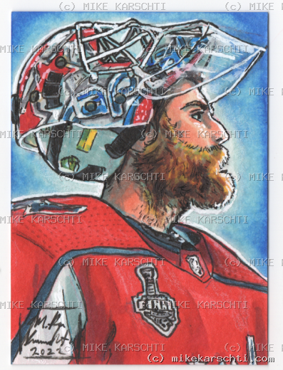 Custom hand-drawn trading card #22 by Mike Karschti