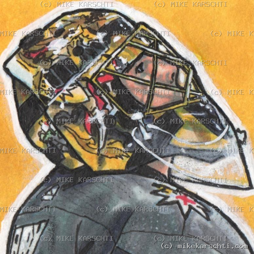 Custom hand-drawn trading card #23 by Mike Karschti
