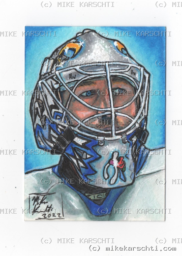 Custom hand-drawn trading card #25 by Mike Karschti