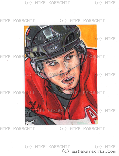Custom hand-drawn trading card #29 by Mike Karschti