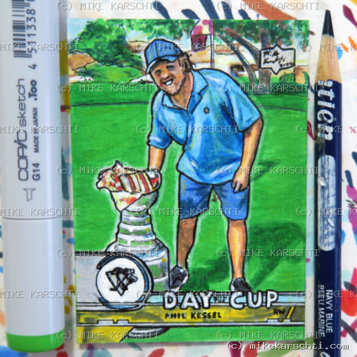 Custom hand-drawn trading card #31 by Mike Karschti