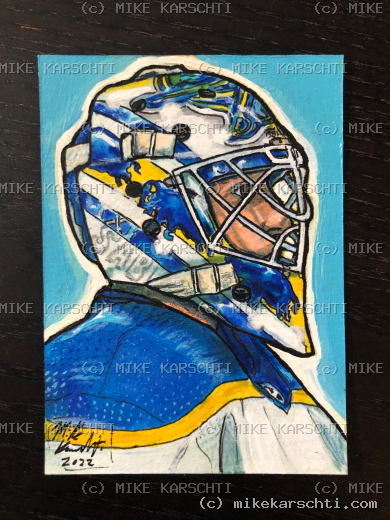 Custom hand-drawn trading card #34 by Mike Karschti