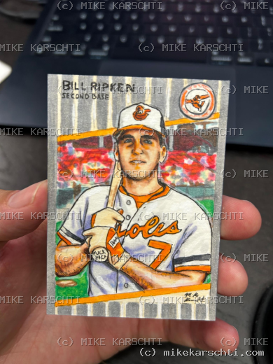 Custom hand-drawn trading card #4 by Mike Karschti