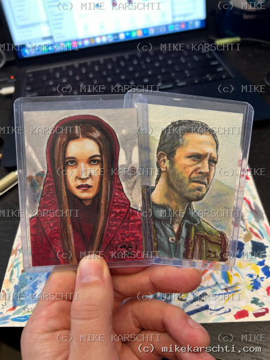 Custom hand-drawn trading card #6 by Mike Karschti