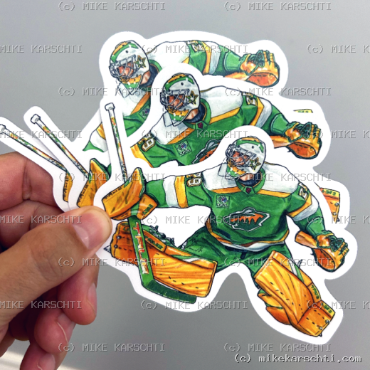 Minnesota Sticker, hand-drawn by Mike Karschti