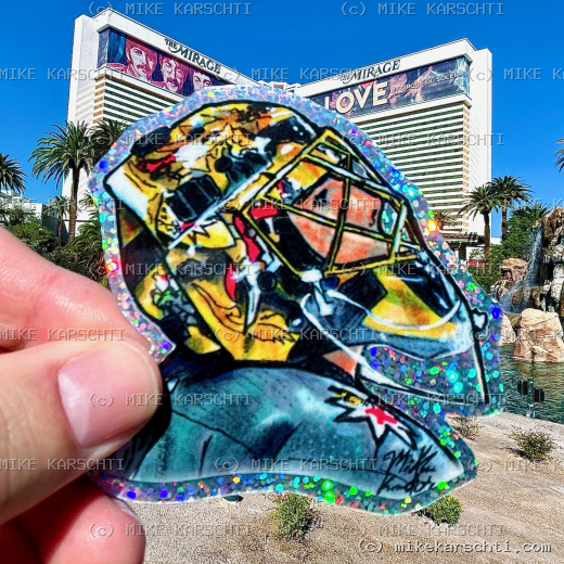 Las Vegas Sticker, hand-drawn by Mike Karschti